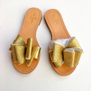 Brand New Kate Spade Gold Cicely Sandals